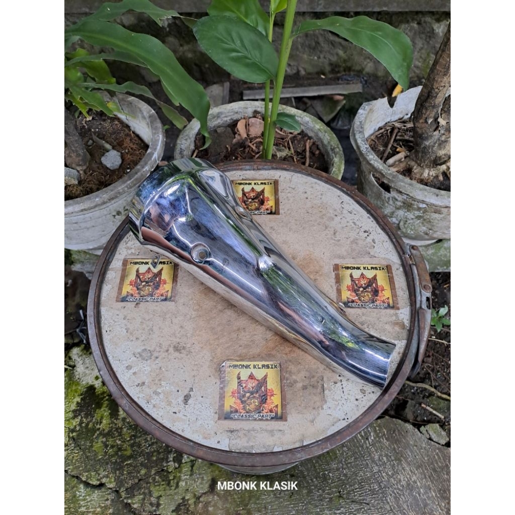 tameng tutup knalpot ninja 250 karbu 4tak karbu ORIGINAL cover knalpot kawasaki ninja 4 tak karbu pe