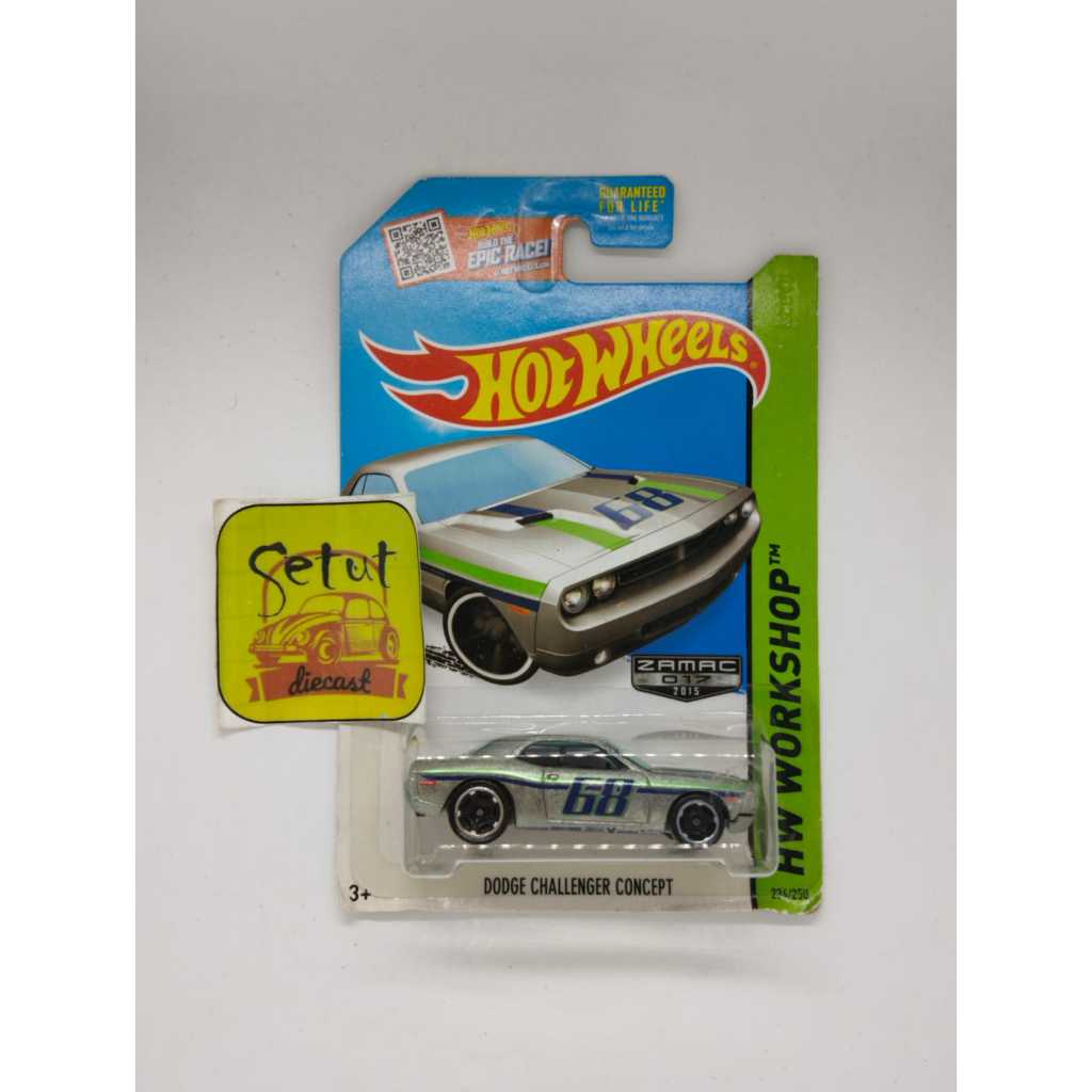 HOT WHEELS HOTWHEELS EXCLUSIVE DODGE CHALLENGER CONCEPT ZAMAC NON FACTORY SEALED FS RARE