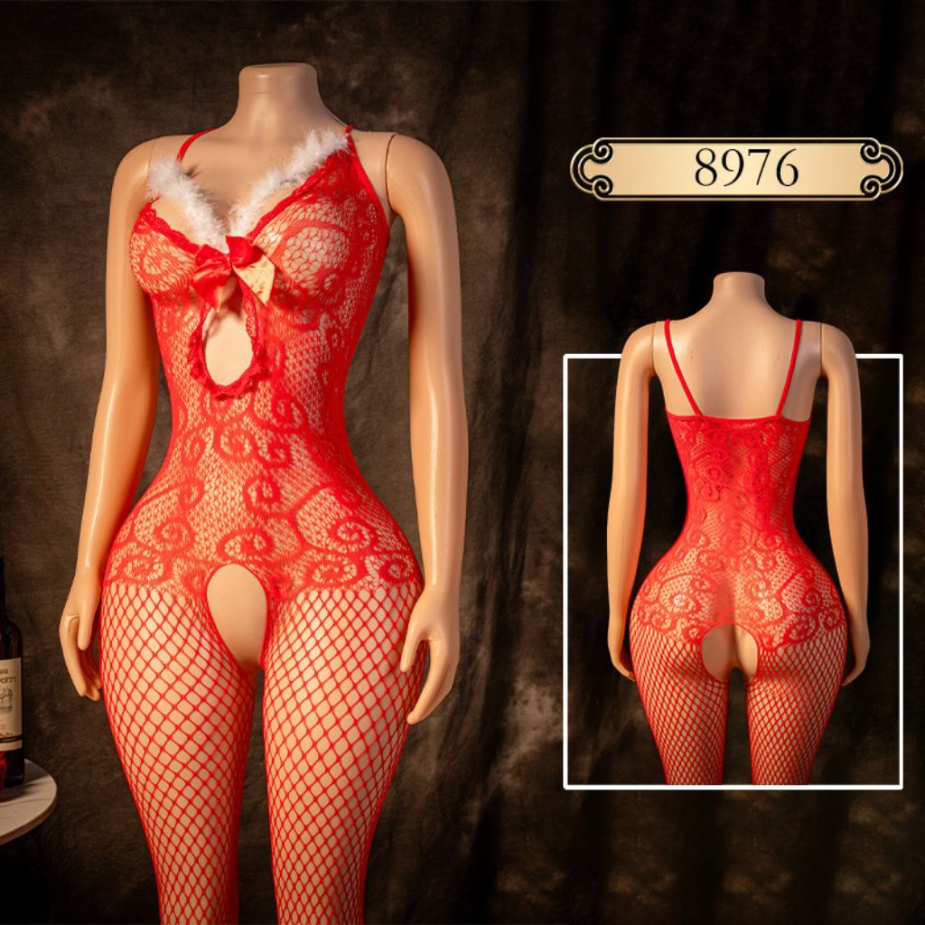 Bodysuit/bodystoking/jumpsuit wanita open crotch love extra melar lembut nyaman dipakai tidak gatal 