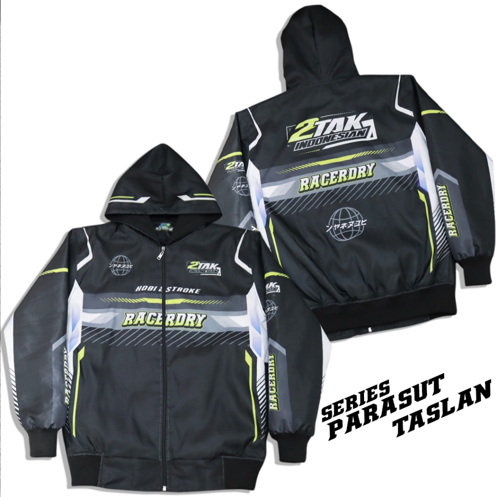 SUNFLOWERCLUB RACING - JAKET 2TAK - JAKET RACING BAHAN PARASUT - JAKET RACING 2STROKE BAHAN PARASUT 