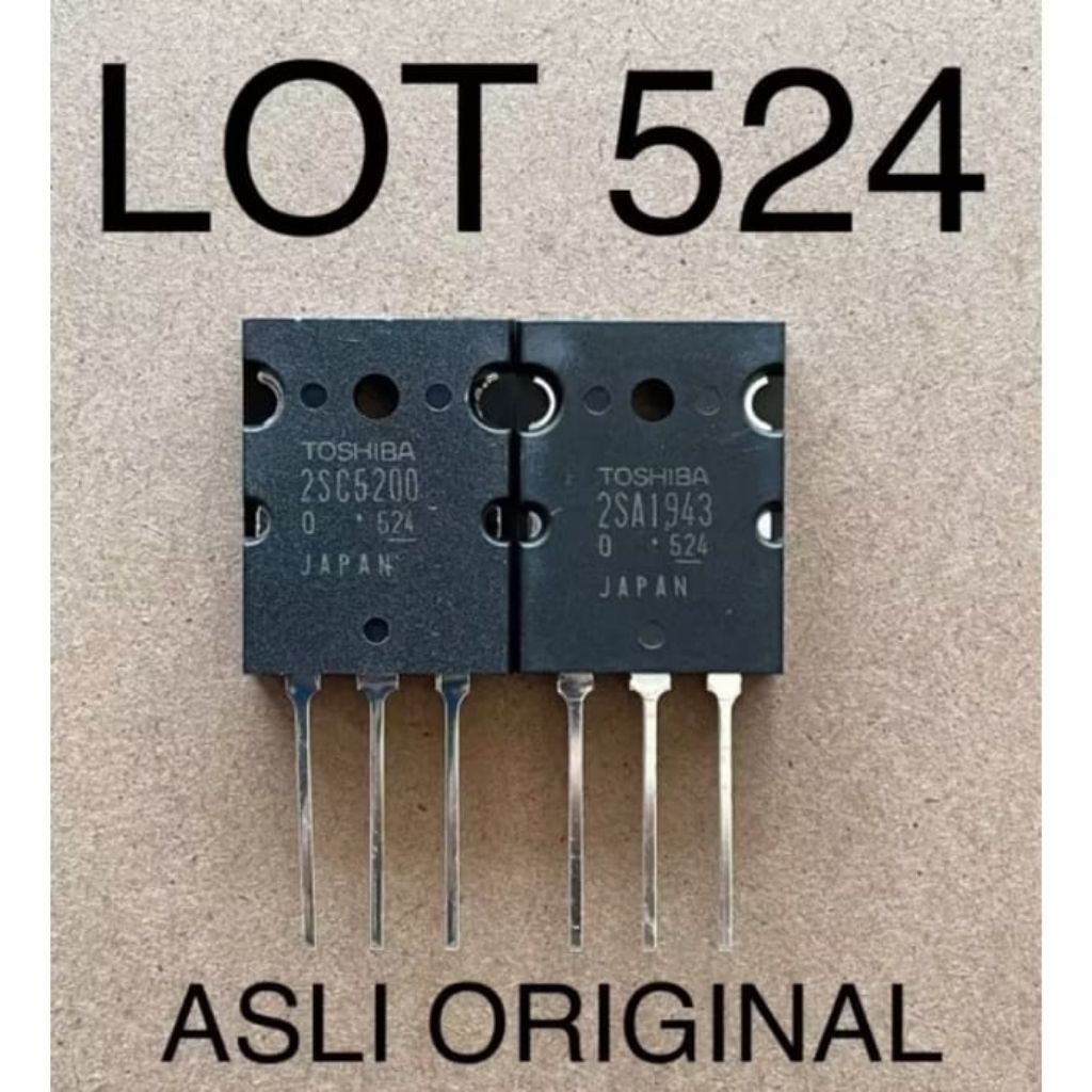 TRANSISTOR TOSHIBA 5200/1943 KODE LOT 524 ORIGINAL