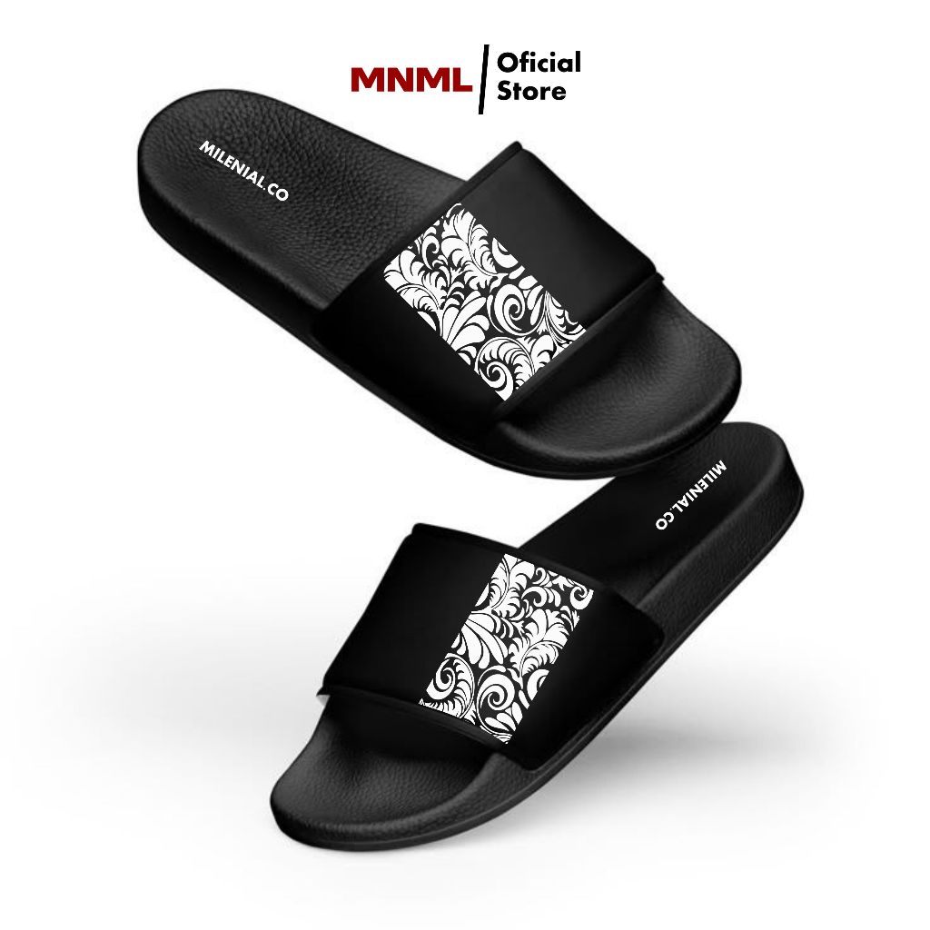 MLNL - Sandal Slop Batik Unisex Keren D03 / Sendal Karet PVC Ringan Anti Slip Anak dan Dewasa 30-43