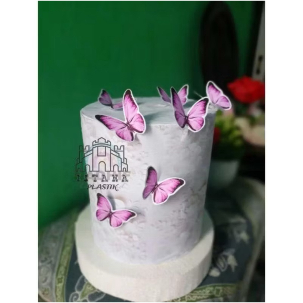 toper kue kupu kupu/kupu kupu/hiasan kue ulang tahun