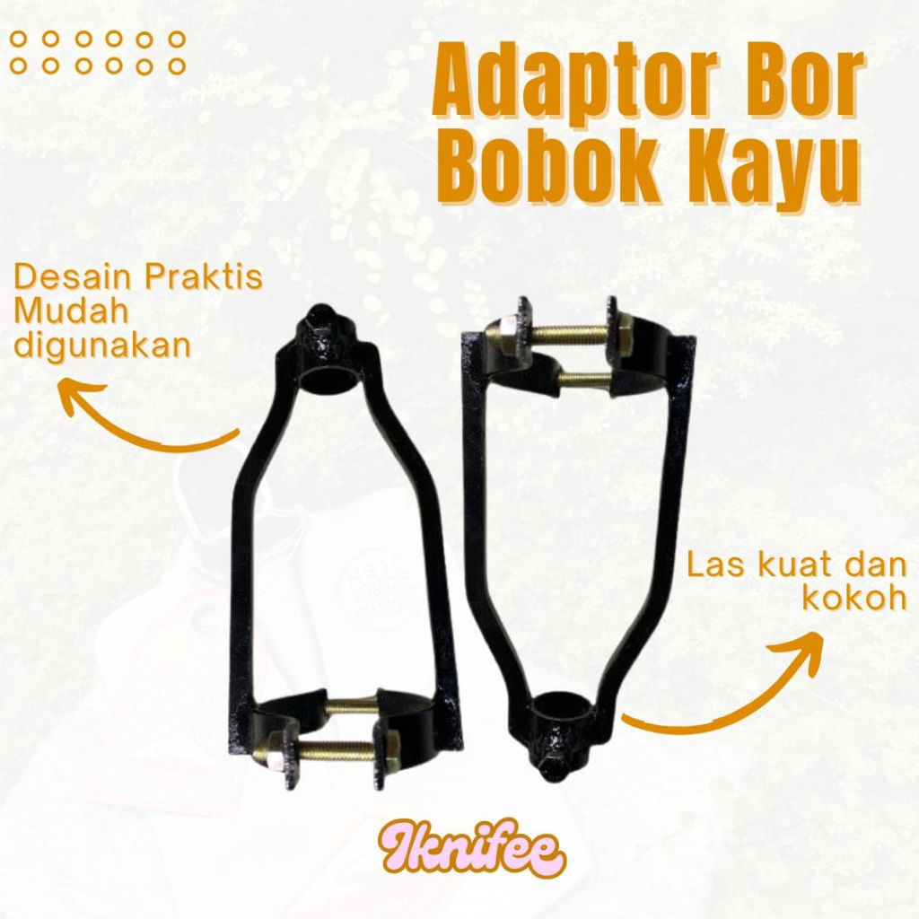adaptor bor bobok kayu / dudukan mata bor bobok kayu / adaptor sambungan bor / aksesoris mes...