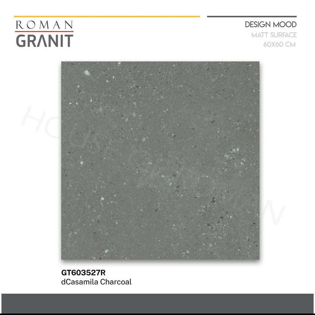 Roman Granit dCasamila Charcoal/Granit Roman 60x60 Terrazo/Keramik Lantai teras Doff/Lantai Rumah Te