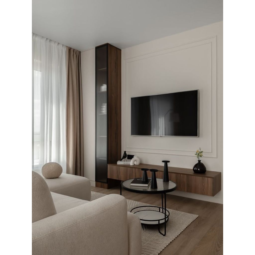 kabinet credenza backdrop tv