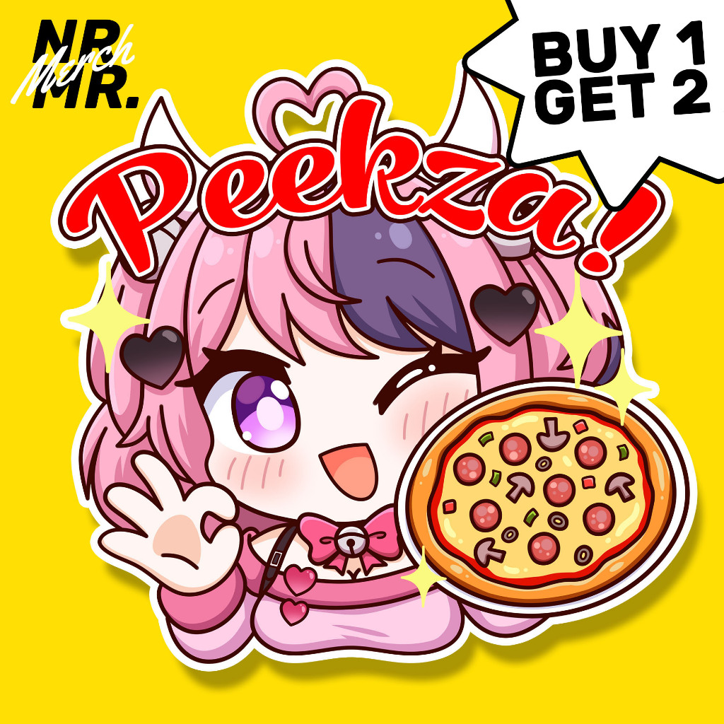 Stiker Vtuber Ironmouse "Peekza"