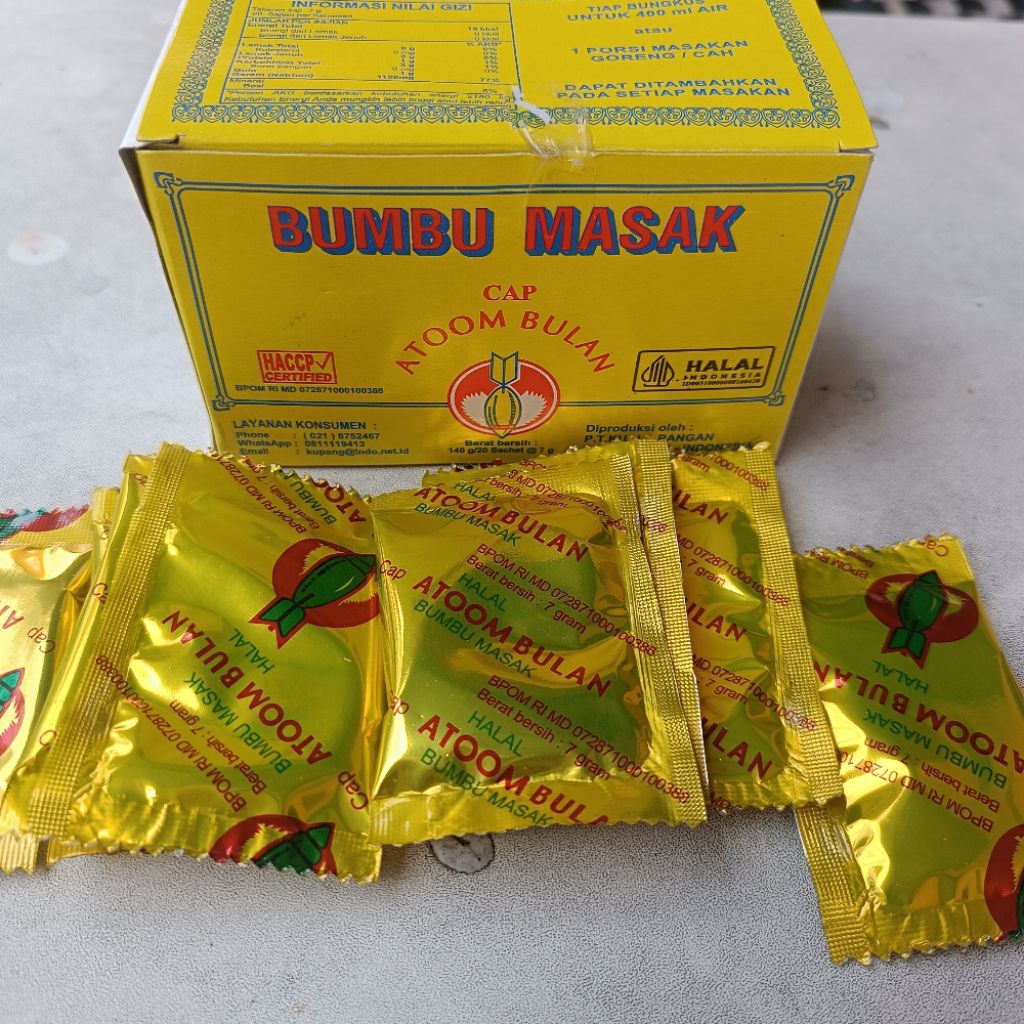 1 sachet bumbu masak cap atom bulan bumbu serbaguna 1 shet ecer