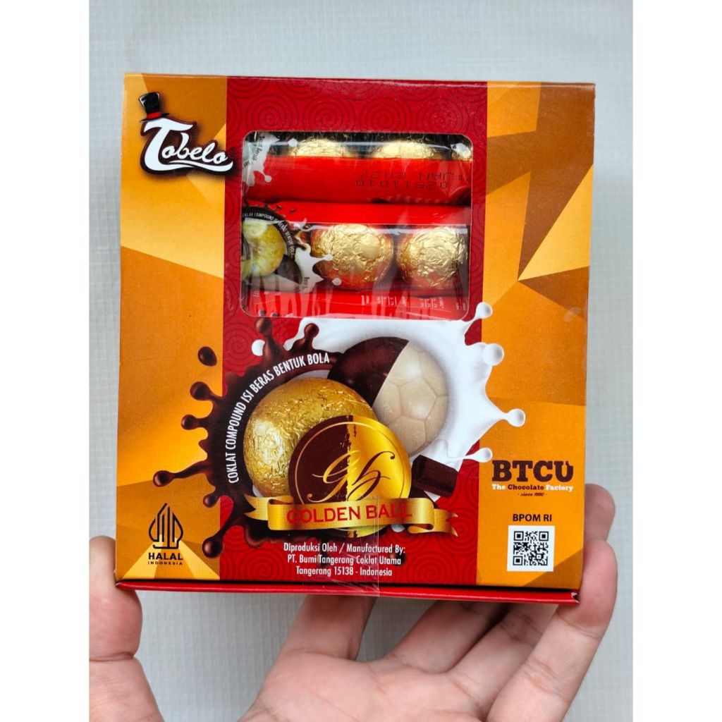 TOBELO BOLA COKLAT (ISI 40PCS) MANIS LEZAT SNACK CEMILAN MAKANAN HALAL