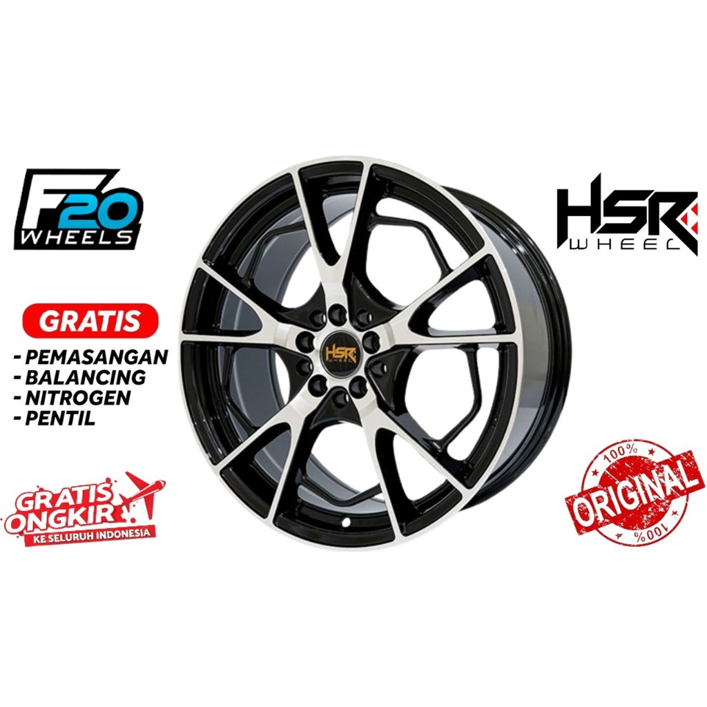 PROMO VELG HSR R18 TYPE EXIMIUS HSR R18 LEBAR 8 PCD 5X100-114,3 ET45