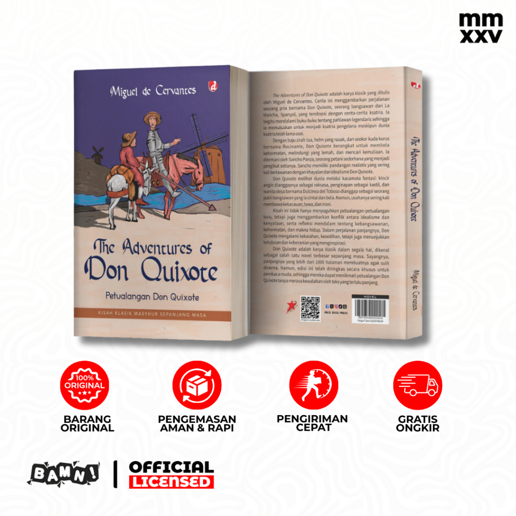 Buku The Adventures of Don Quixote Petualangan Don Quixote (Novel)- Miguel de Cervantes - DIVA Press