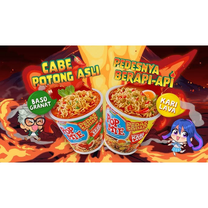 POP MIE PEDAS SQUAD ALL VARIAN KARI LAVA BAKSO GRANAT 79GR
