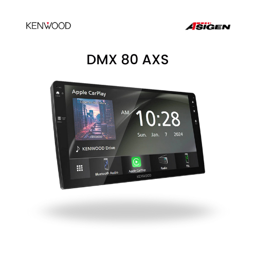 Head Unit Kenwood DMX80AXS – Head Unit 1 Din 9 Inch Wireless Apple Car Play & Android Auto