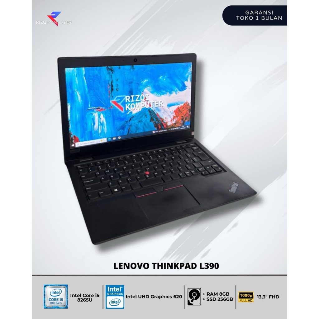 Lenovo Thinkpad L390 Intel Core i5 8265U  Ram 8GB SSD 256GB all