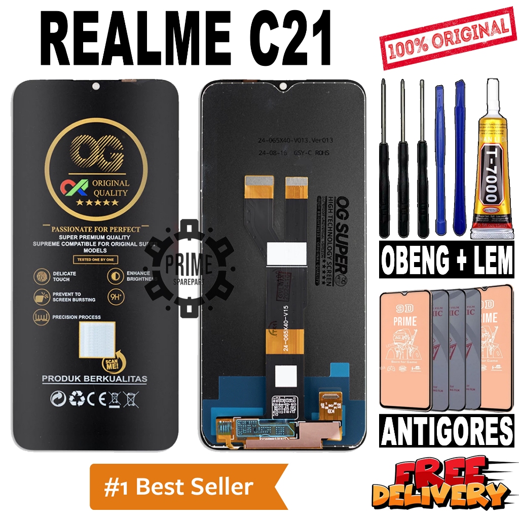 LCD TOUCHSCREEN REALME C21 ORIGINAL OEM LCD FULLSET