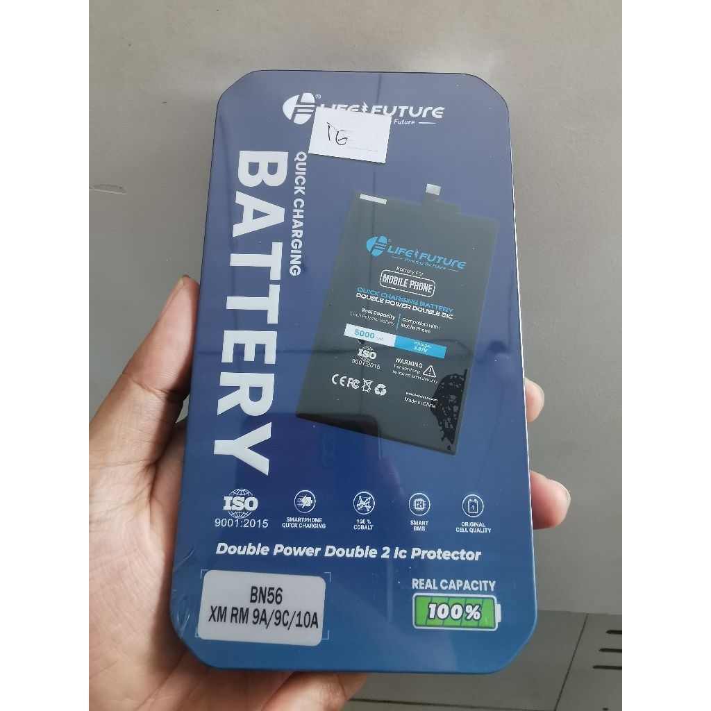 Baterai Redmi 9A/9C/10A BN56 Life Future, Double IC Power