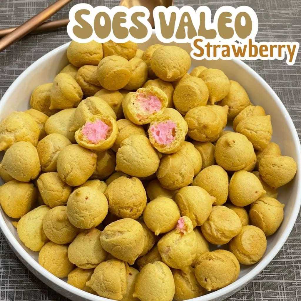 Soes Stroberi Lumer 1kg Soes Kering Rasa Stroberi Manis Gurih Renyah Harga Grosir Soes Stroberi