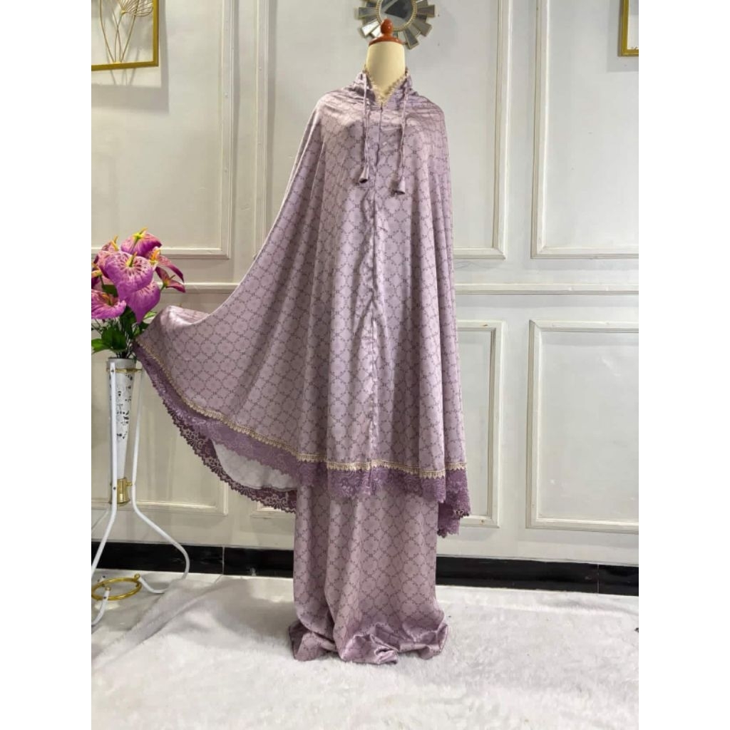 MUKENA DEWASA PREMIUM – ARMANY SILK MOTIF ELEGAN