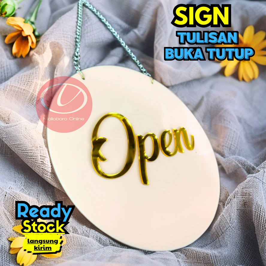 Tulisan Buka Tutup Sign Buka Tutup | Papan Tulisan Buka Tutup Akrilik 0043