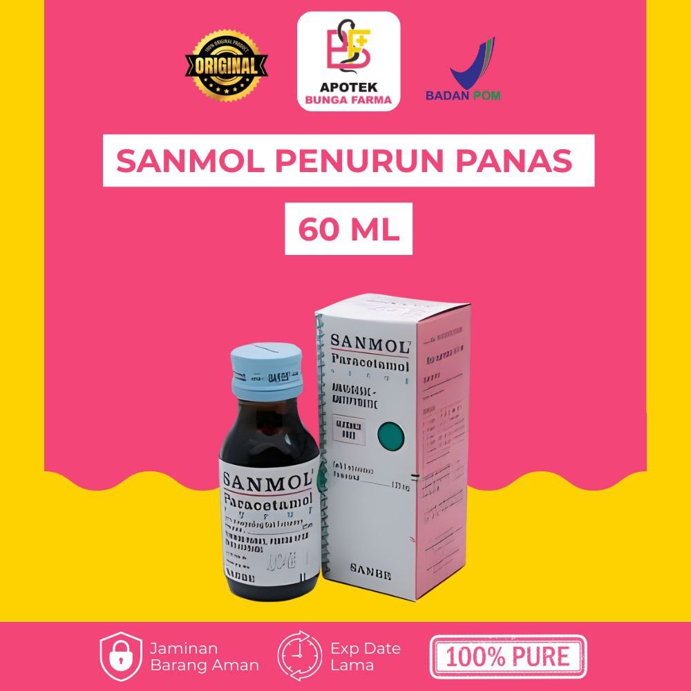 SANMOL DROPS SIRUP PENURUN PANAS ANAK / SANMOL DROPS PENURUN PANAS BAYI / SANMOL FORTE - OBAT SIRUP