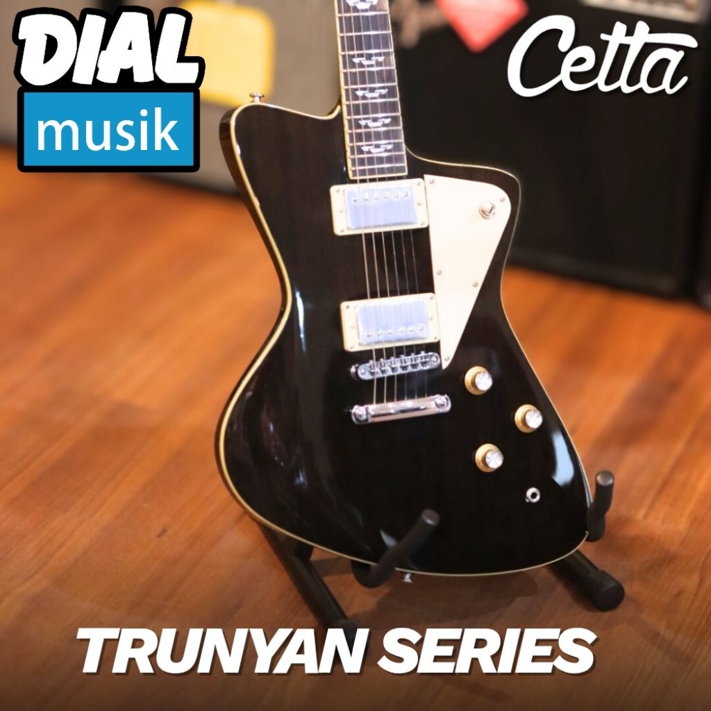 Cetta Trunyan Series Set Neck Transparent Black - Gitar Elektrik Cetta Trunyan Original