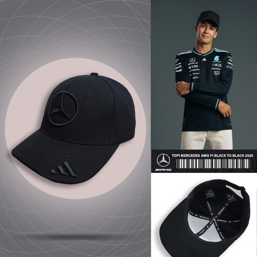 TOPI MERCEDES AMG F1 HITAM