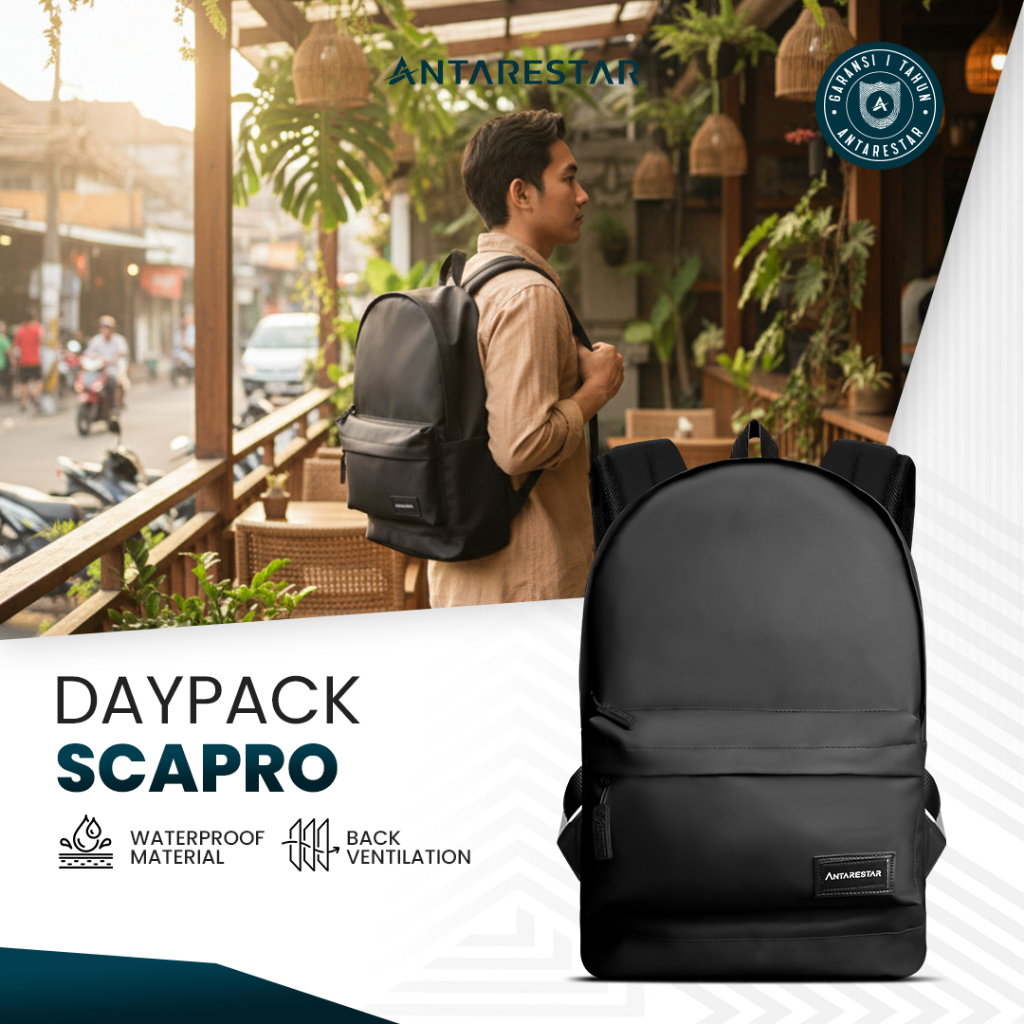 ANTARESTAR Official - Tas Ransel Scapro Tas Pria Waterproof Tas Outdoor Anti Air Backpack Laptop Tas