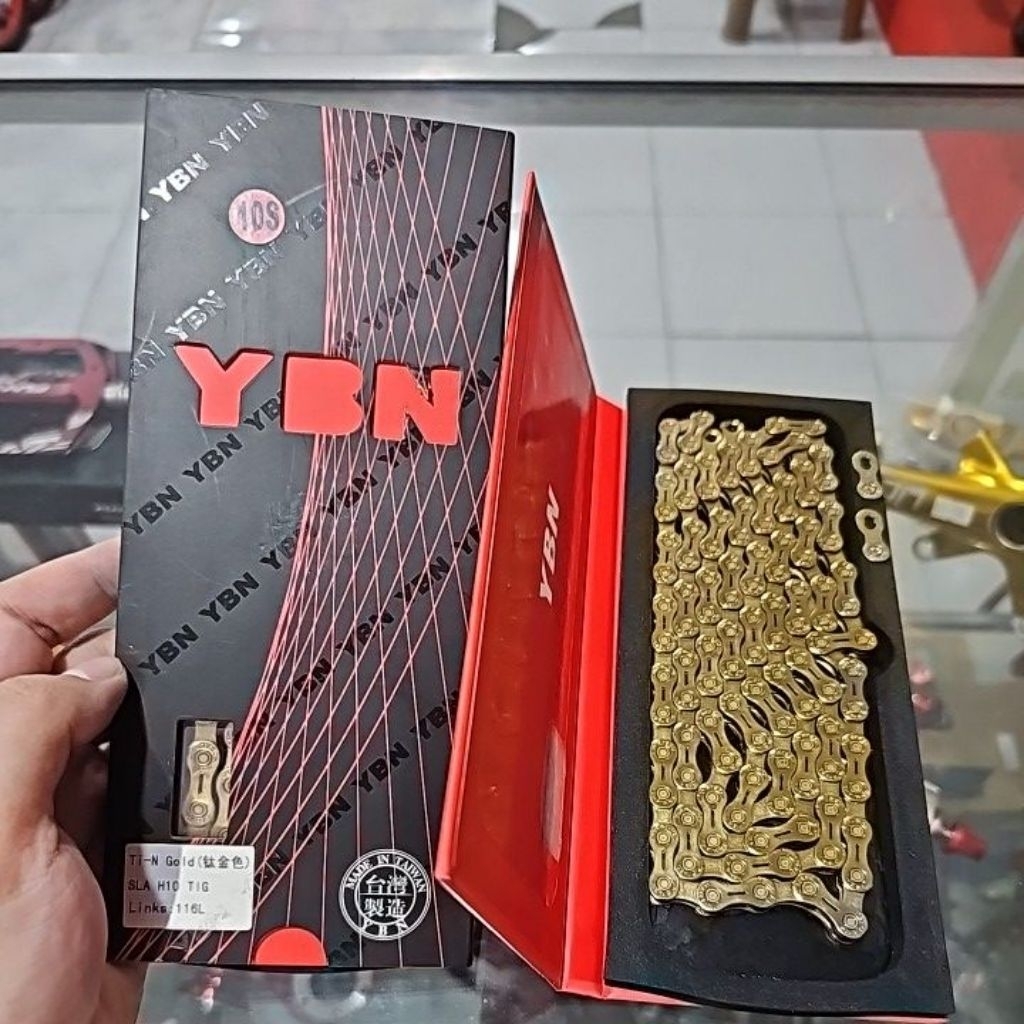 RANTAI SEPEDA 10 SPEED YBN GOLD