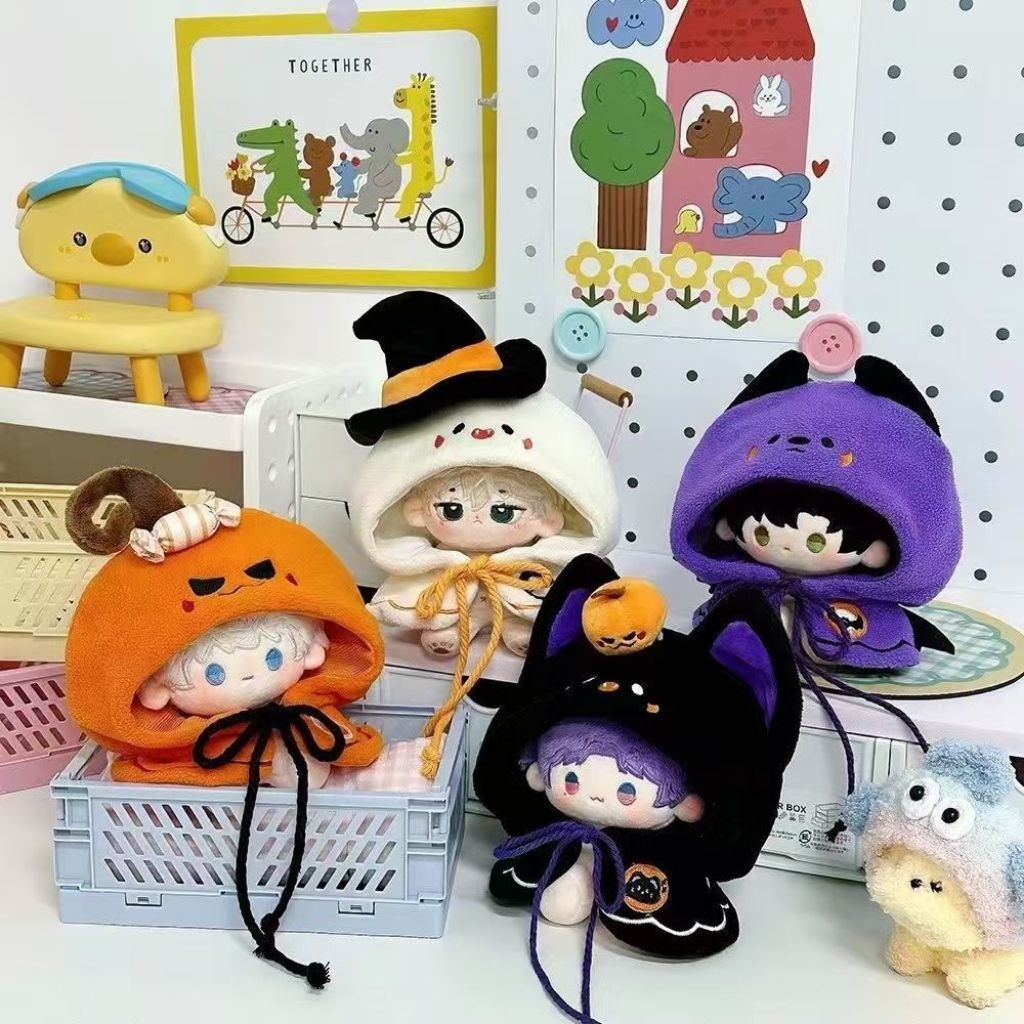 Pakaian Boneka Cotton Doll 10cm/20cm/40cm Aksesories Pakaian Baju Boneka Jubah Jacket Halloween Cust
