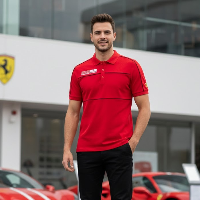 Puma Kaos Polo Ferrari Race Polo Rosso Corsa 535835 02