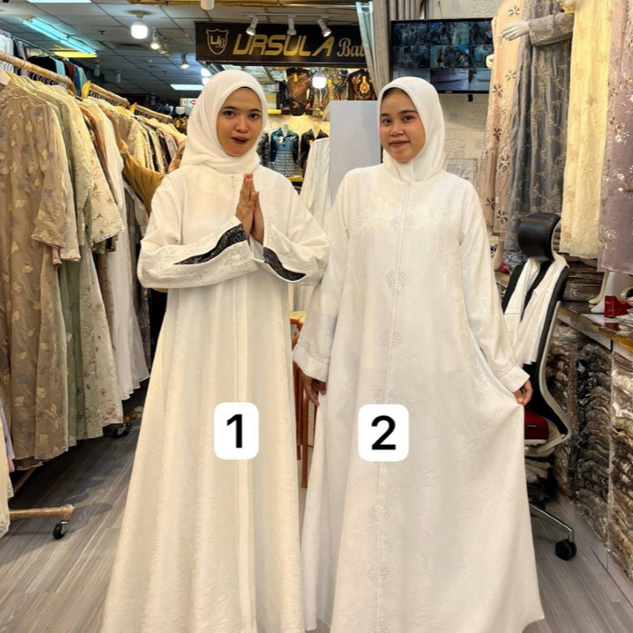GAMIS NAURA ABAYA VARIASI PUTIH