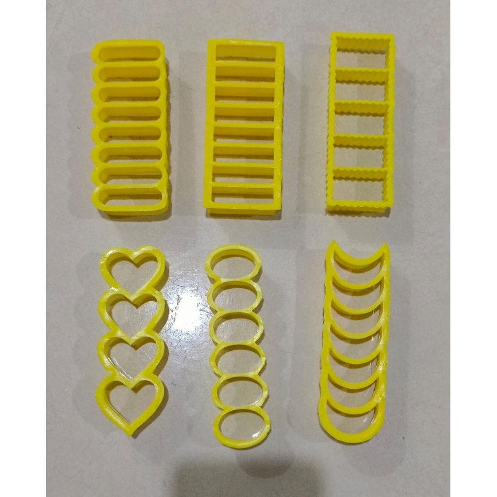 Cetakan kastangel plastik kuning kue kering nastar cookies cutter bulan sabit love persegi panjang k