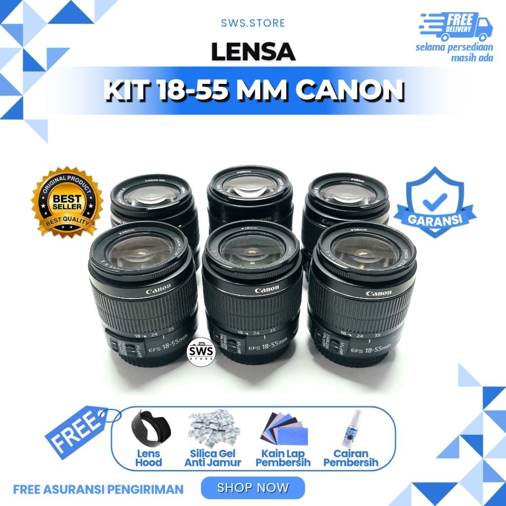 Lensa Kit 18-55mm IS II Original Copotan Kamera Canon