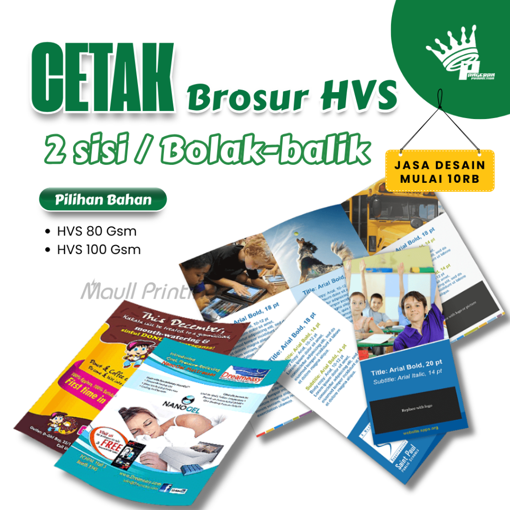 CETAK BROSUR 2 SISI BAHAN HVS UKURAN A5