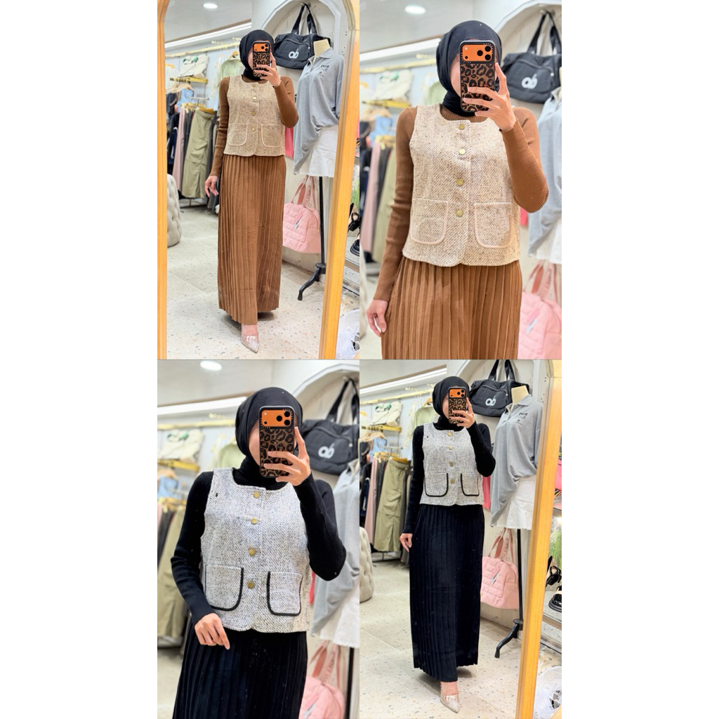 Want It | Dress Knit Rajut Set Vest • 15102