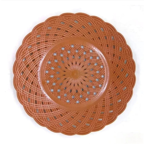 1 LUSIN (12 PCS) Piring Rotan Plastik