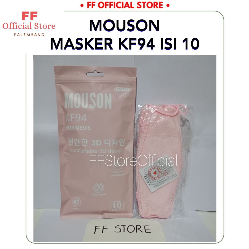 MOUSON MASKER KF94 ISI 10 (PINK)
