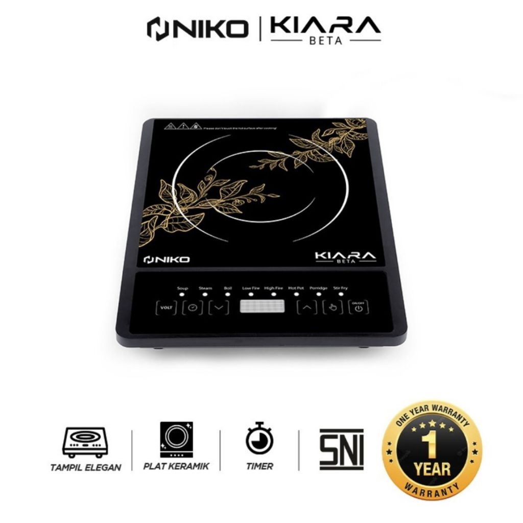 KOMPOR INDUKSI NIKO KIARA BETA LISTRIK ELEKTRIK INDUCTION COOKER STOVE PORTABLE DAYA 400 650 WATT TI