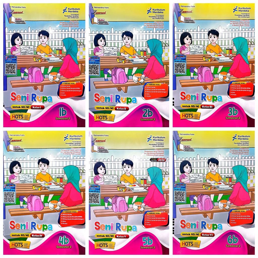 BUKU LKS SD MI SENI RUPA KELAS 1 2 3 4 5 6 SEMESTER 2 2025/2026 KURIKULUM MERDEKA | ZAMRUD