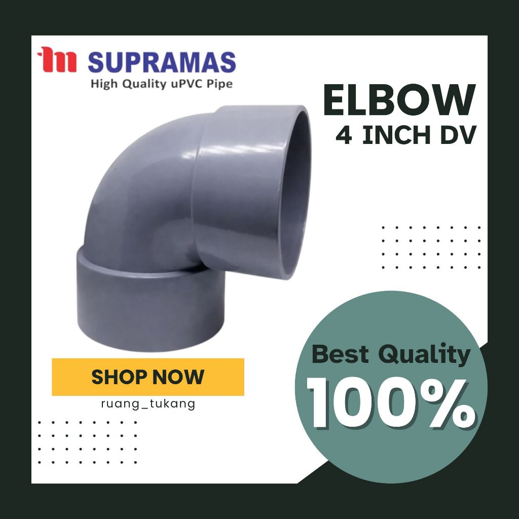 Knee Keni Elbow Pipa PVC 4 Inch DV Tebal Bagus