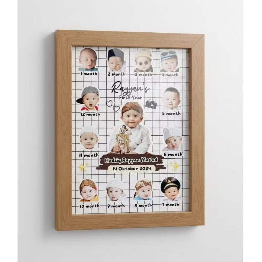 POP UP 3D Frame Bayi, Milestone frame Bayi, Gift ultah, Kado Ulang tahun