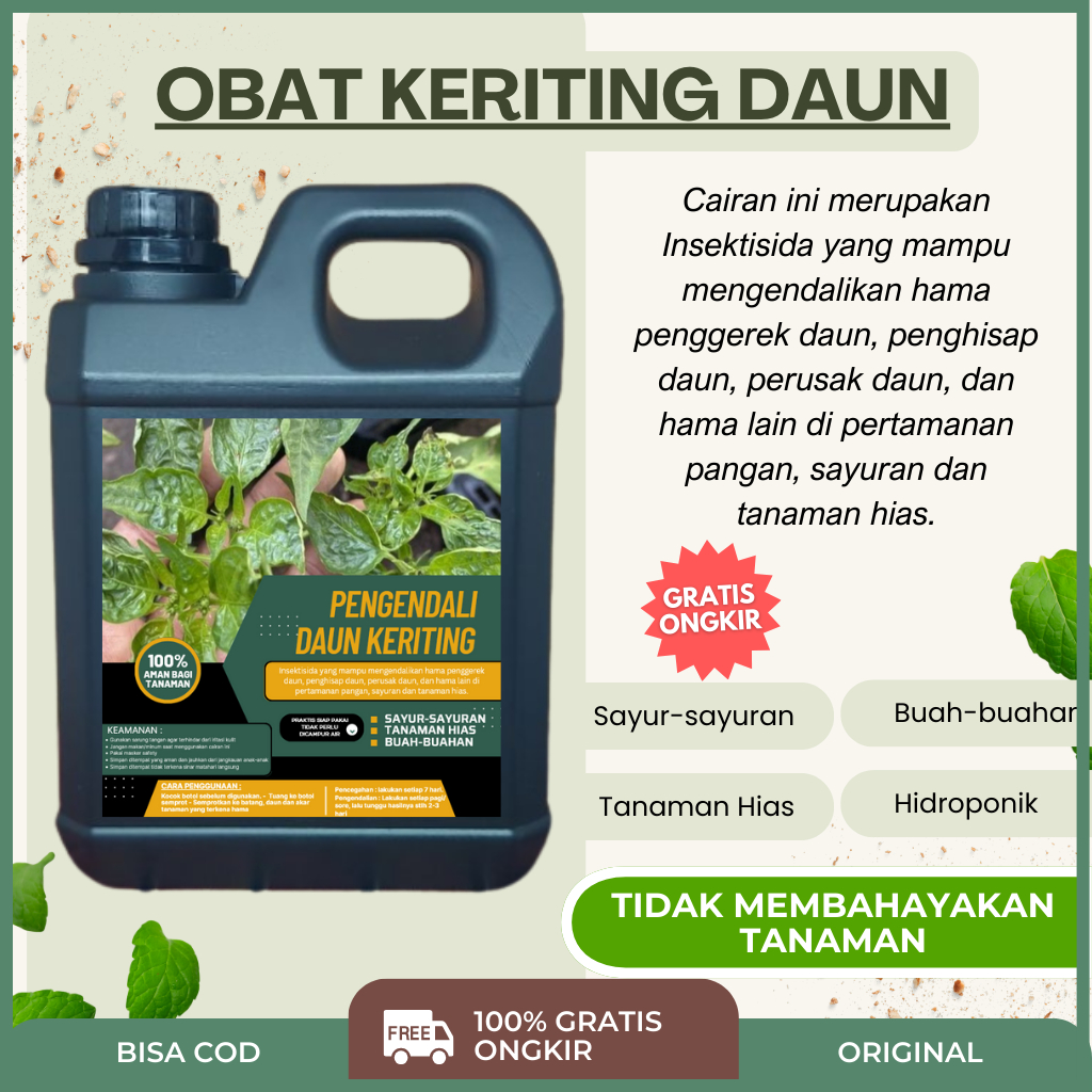 Insektisida Obat Daun Keriting Untuk semua Tanaman Sayur, Buah-buahan dan Tanaman Hias
