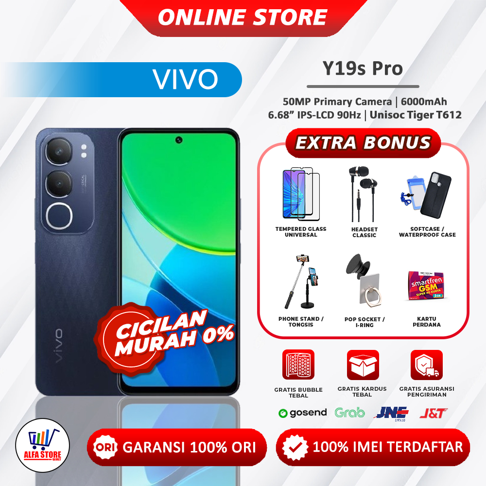 Vivo Y19s Pro ram 8/128gb - y19s pro 4/128gb-ram 4/64gb garansi resmi(not y22 y18)