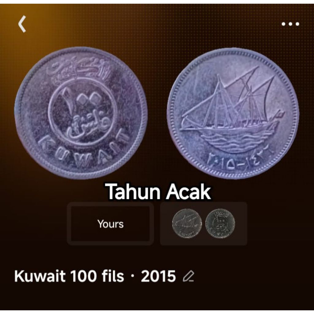 TP262 Koin 100 Fils Kuwait 1980-2015 Koleksi Uang Logam Coin Kuno Jadul Antik Langka Asing Luar Nege