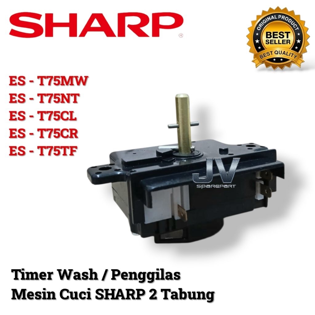 Timer Pencuci Sharp 3 Pin Mesin Cuci 2 Tabung ES-T75MW ES-T75NT ES-T75CL ES-T75CR ES-T75TF