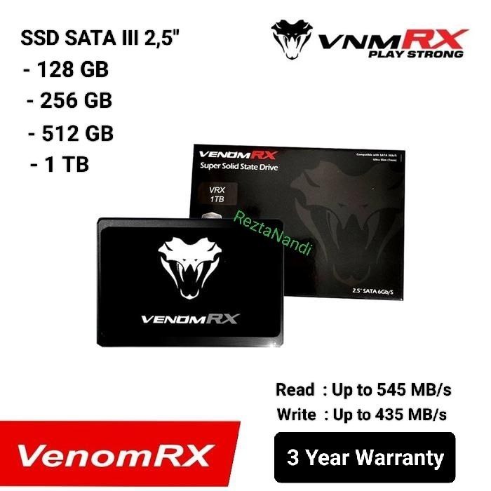 VENOMRX SSD SATA 128GB 256GB 512GB 1TB Venom RX SSD Sata 3 2.5" 128 GB 256 GB 512 GB 1 TB SATA III 3