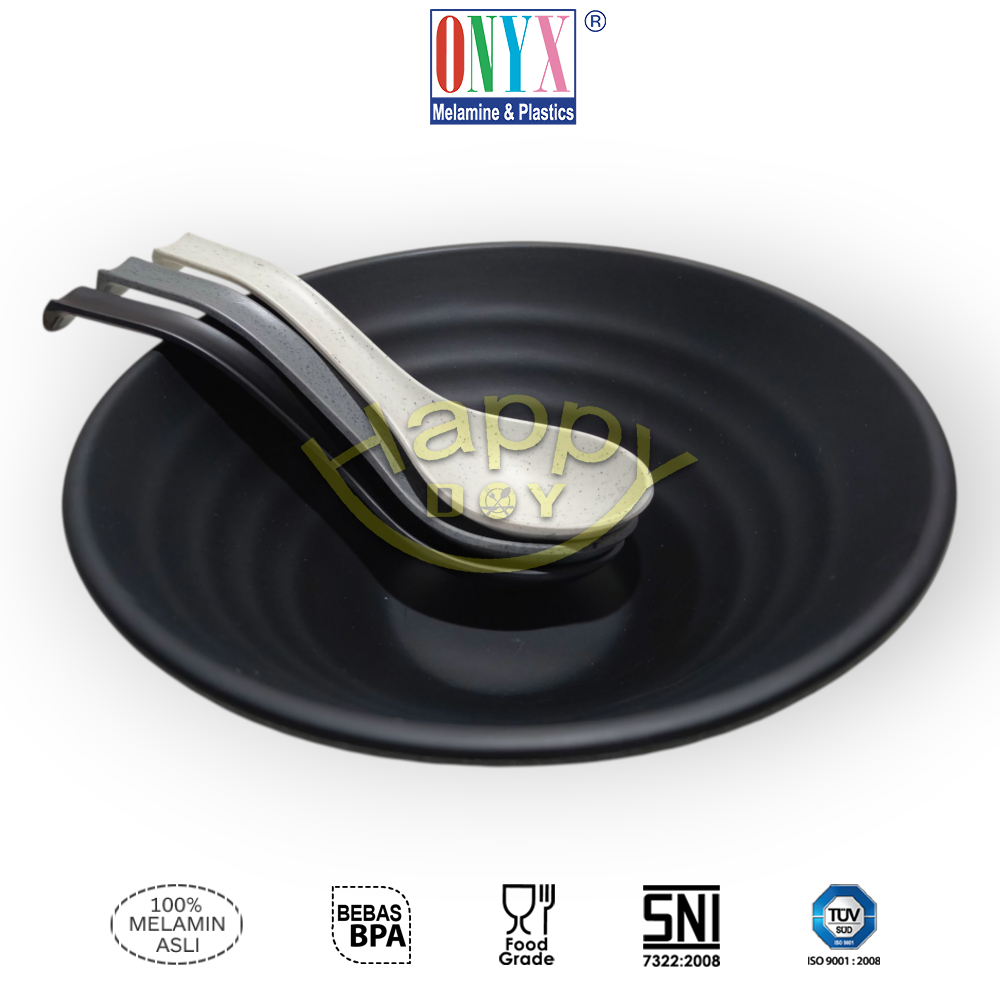 SENDOK RAMEN | SENDOK BEBEK | SENDOK KUAH | SENDOK MELAMIN TEBAL COSMIC ONYX