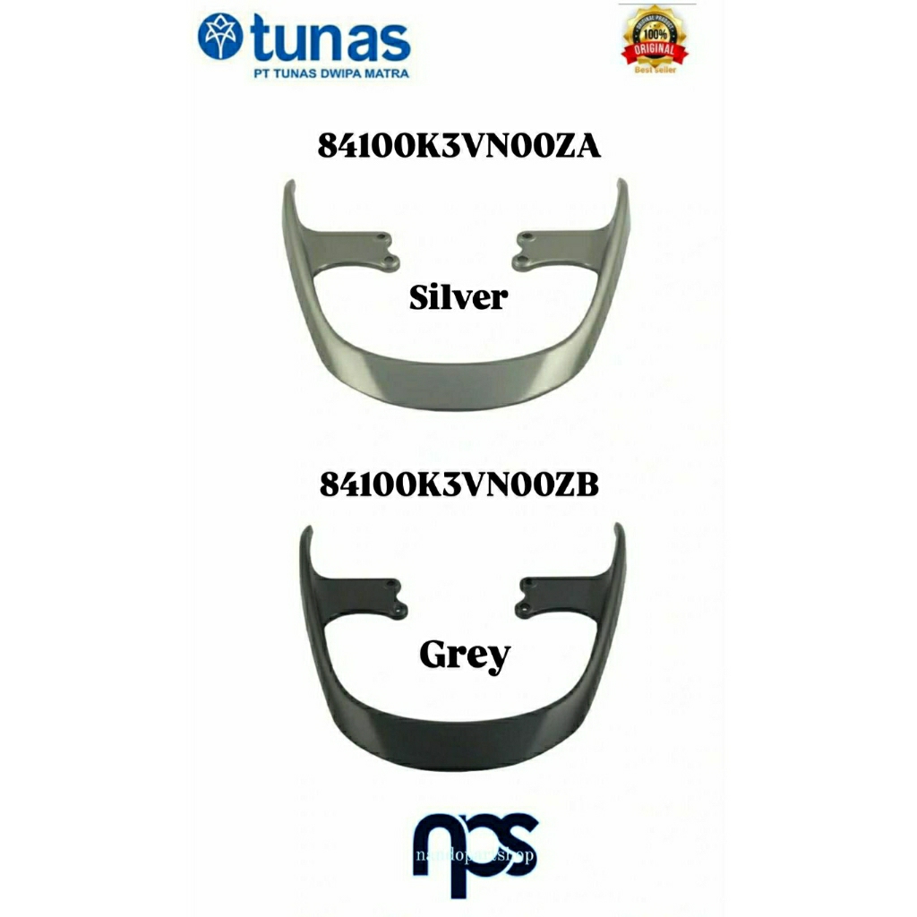 Rail Rear Grab Behel Belakang Honda Stylo 160 Silver Dan Grey Original AHM (84100K3VN00ZA-84100K3VN0