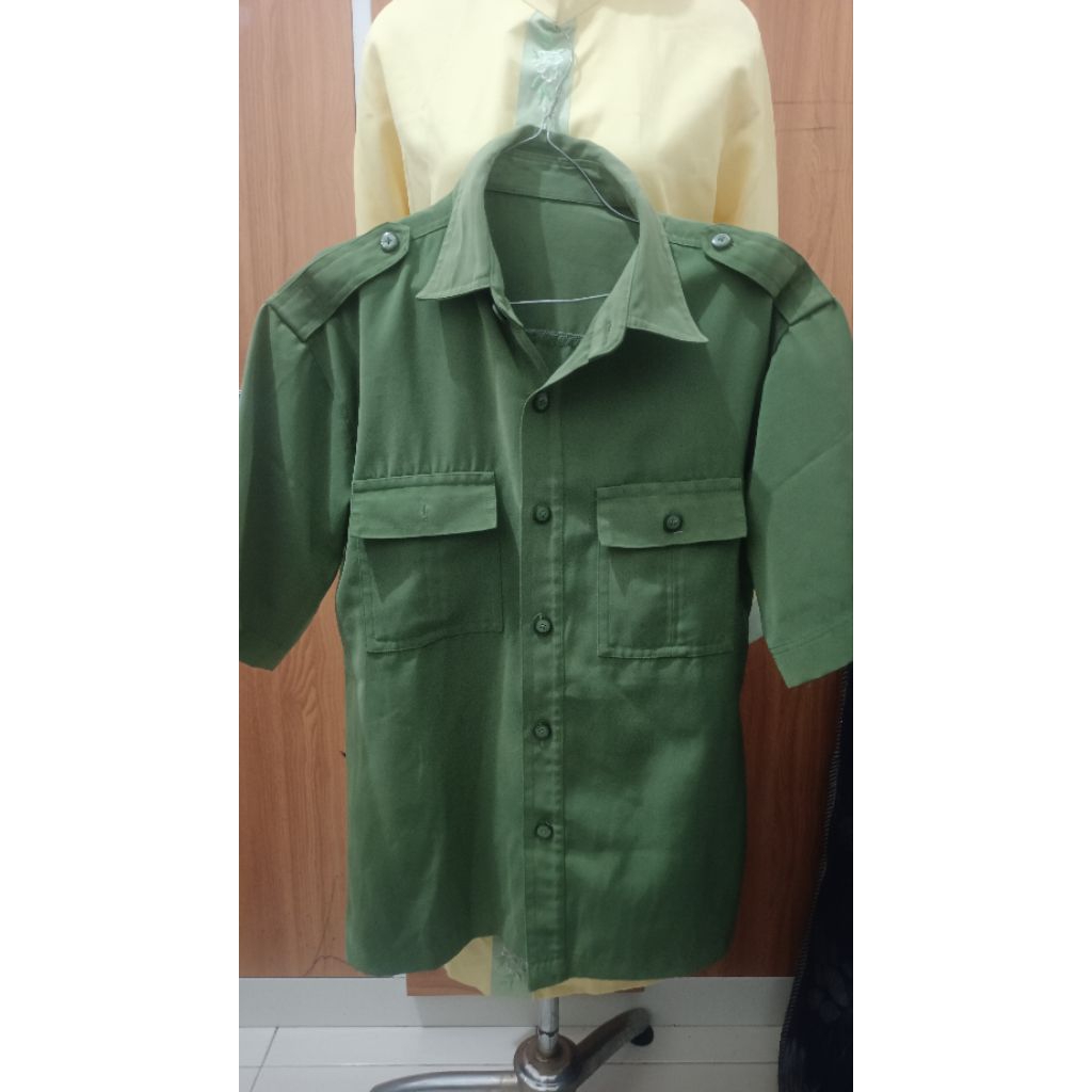 pl Kemeja hijau tebal PNS/ala guru Nominus