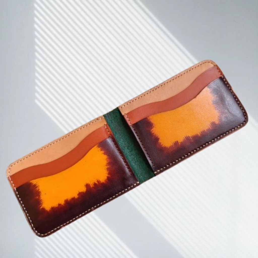 Dompet Kartu ATM KTP SIM Card Holder Kulit Asli Slim Wallet